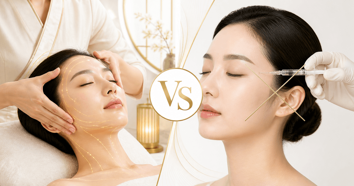 안면비대칭 경락 vs 보톡스 — 비침습 관리, 어떤 게 나에게 맞을까?
